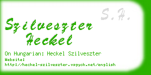 szilveszter heckel business card